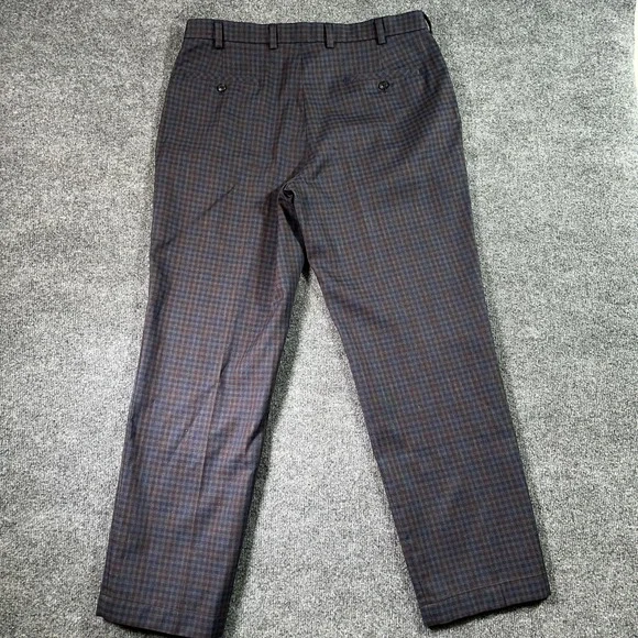 BROOKS BROTHERS Advantage Chino Clark Pant Men's 38x32 Navy Tartan Check Preppy - Picture 5 of 13
